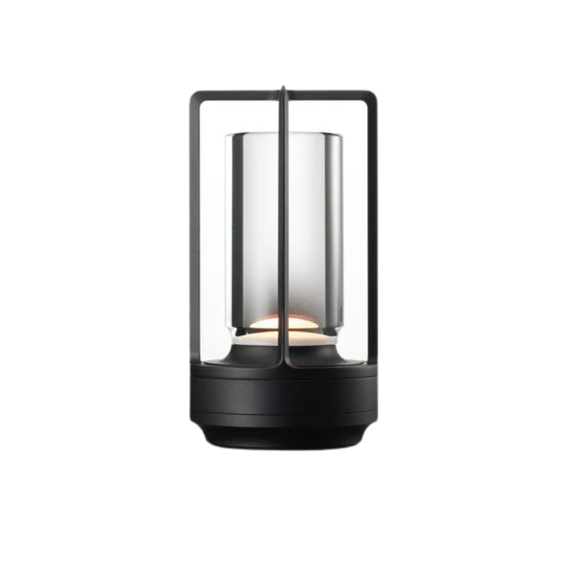 LumiCrysta – Lampe de table LED dimmable cristal poli, blanc, salon