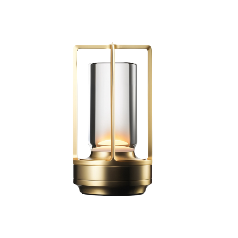 LumiCrysta – Lampe de table LED dimmable cristal poli, blanc, salon