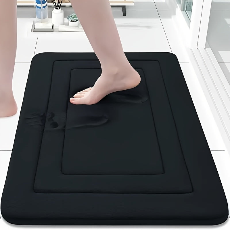Tapis de Bain Vintage Polyester Gris 120 cm – Absorbant, Antidérapant, Lavable
