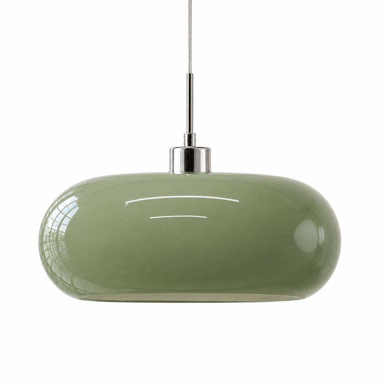 Suspension Verre Transparent Ø30 cm – E27, Lumière Diffuse