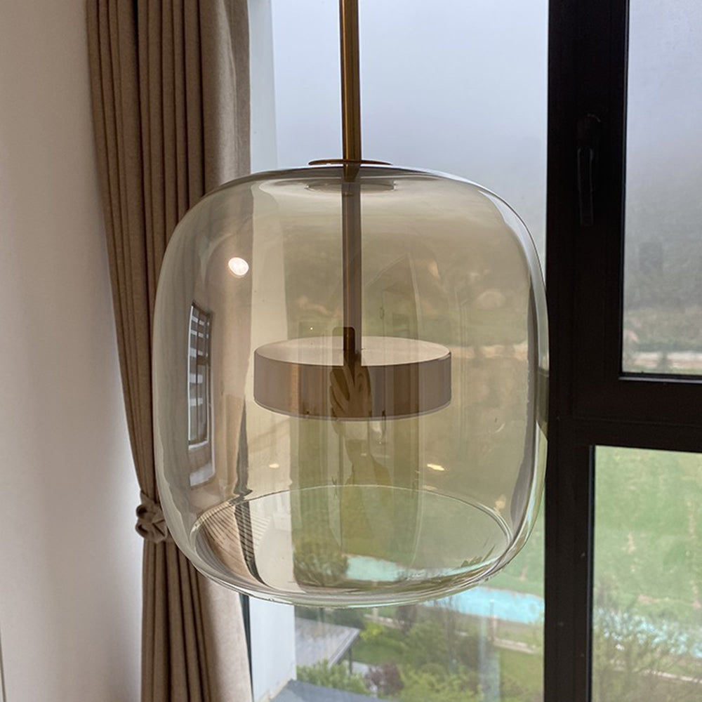 Orvian – Suspension LED Vintage Finition Dorée Salon