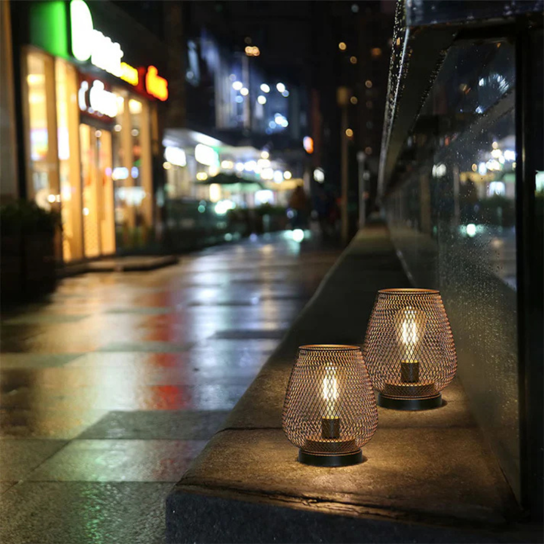 Éclatino Lanterne LED Sans Fil, Style Moderne, Terrasse, Noir