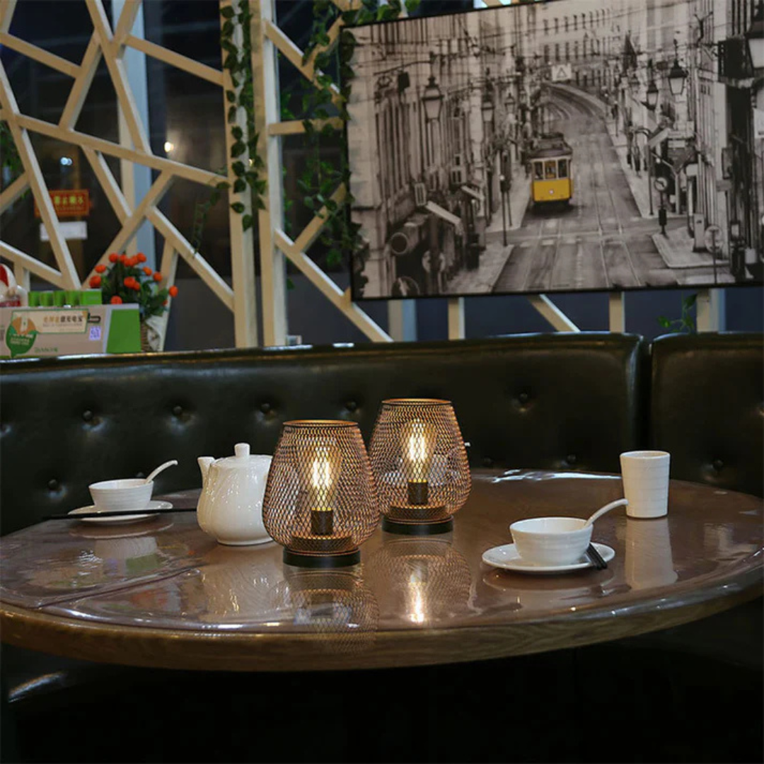 Éclatino Lanterne LED Sans Fil, Style Moderne, Terrasse, Noir