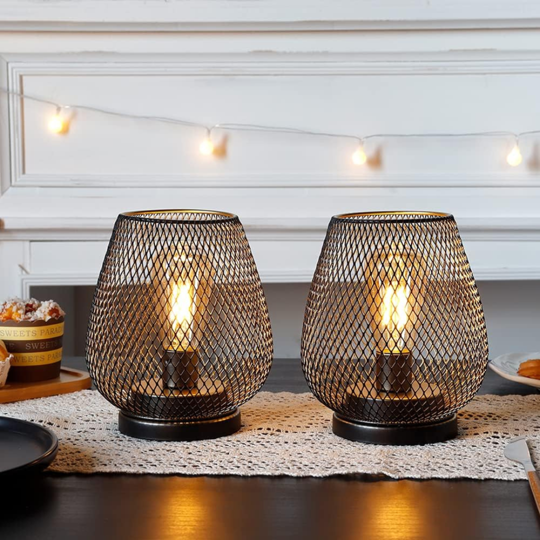 Éclatino Lanterne LED Sans Fil, Style Moderne, Terrasse, Noir