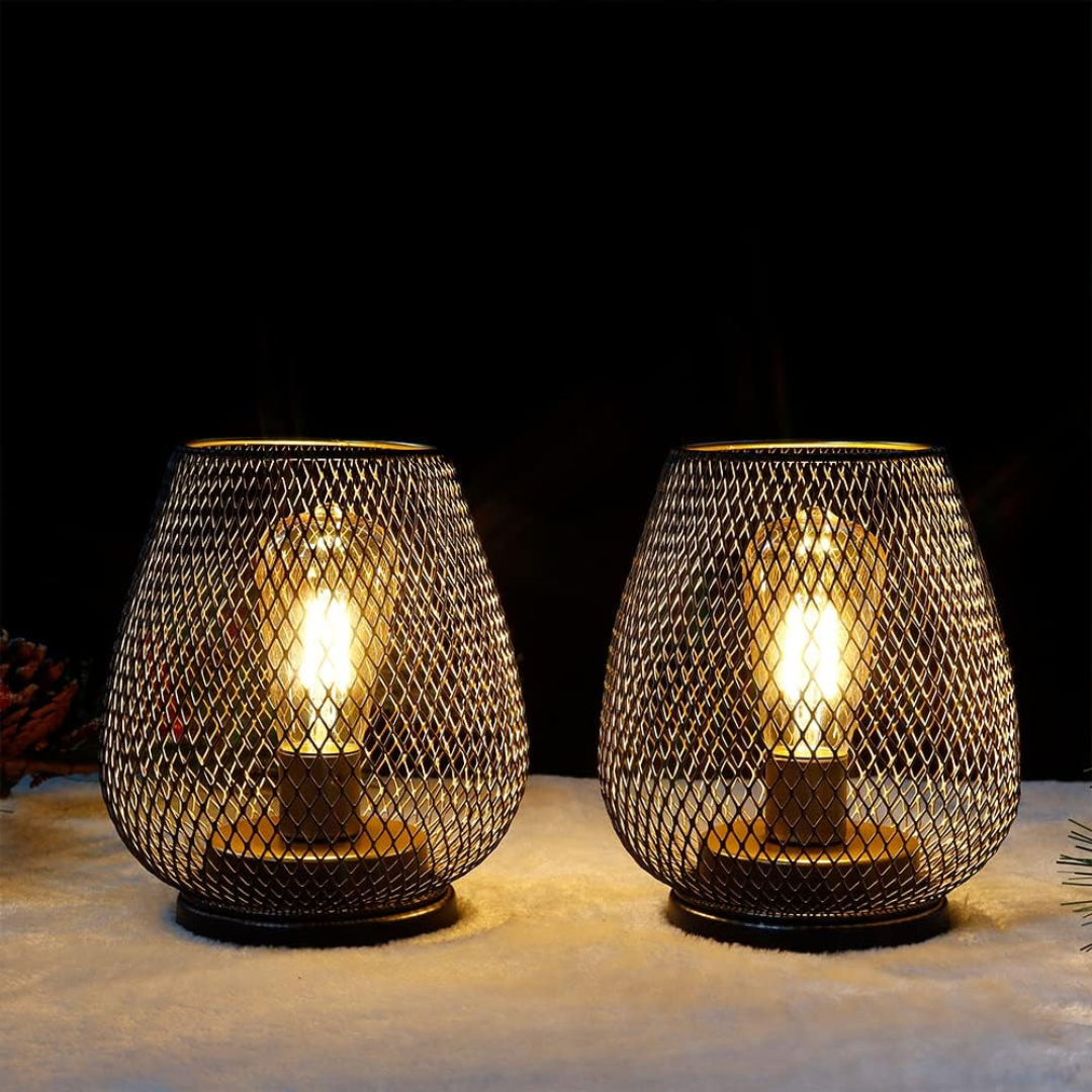 Éclatino Lanterne LED Sans Fil, Style Moderne, Terrasse, Noir