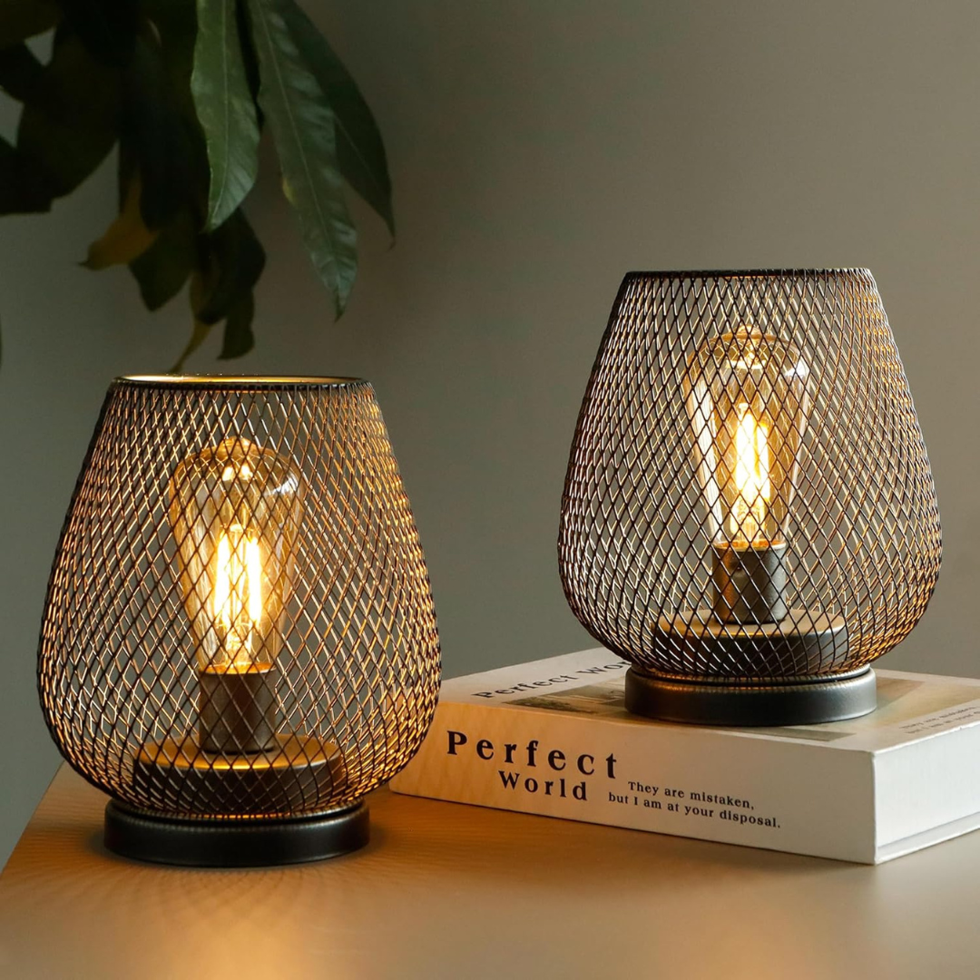 Éclatino Lanterne LED Sans Fil, Style Moderne, Terrasse, Noir