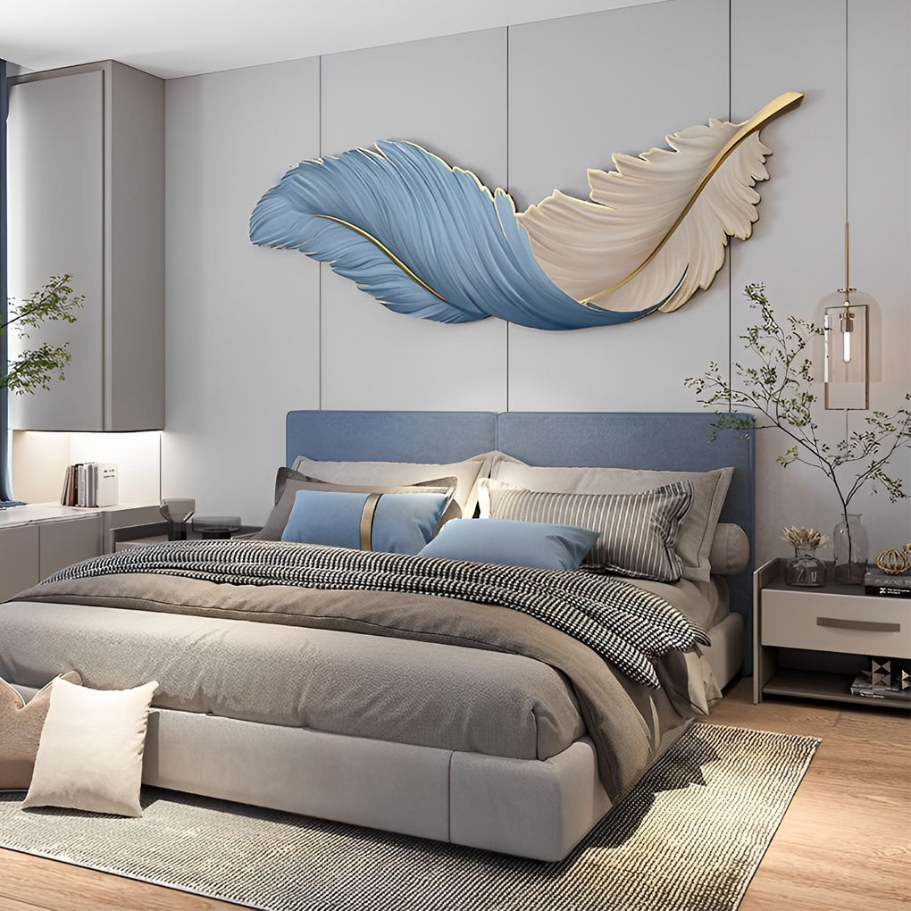 Applique Murale Design | Plumes, LED avec Télécommande USB 0
