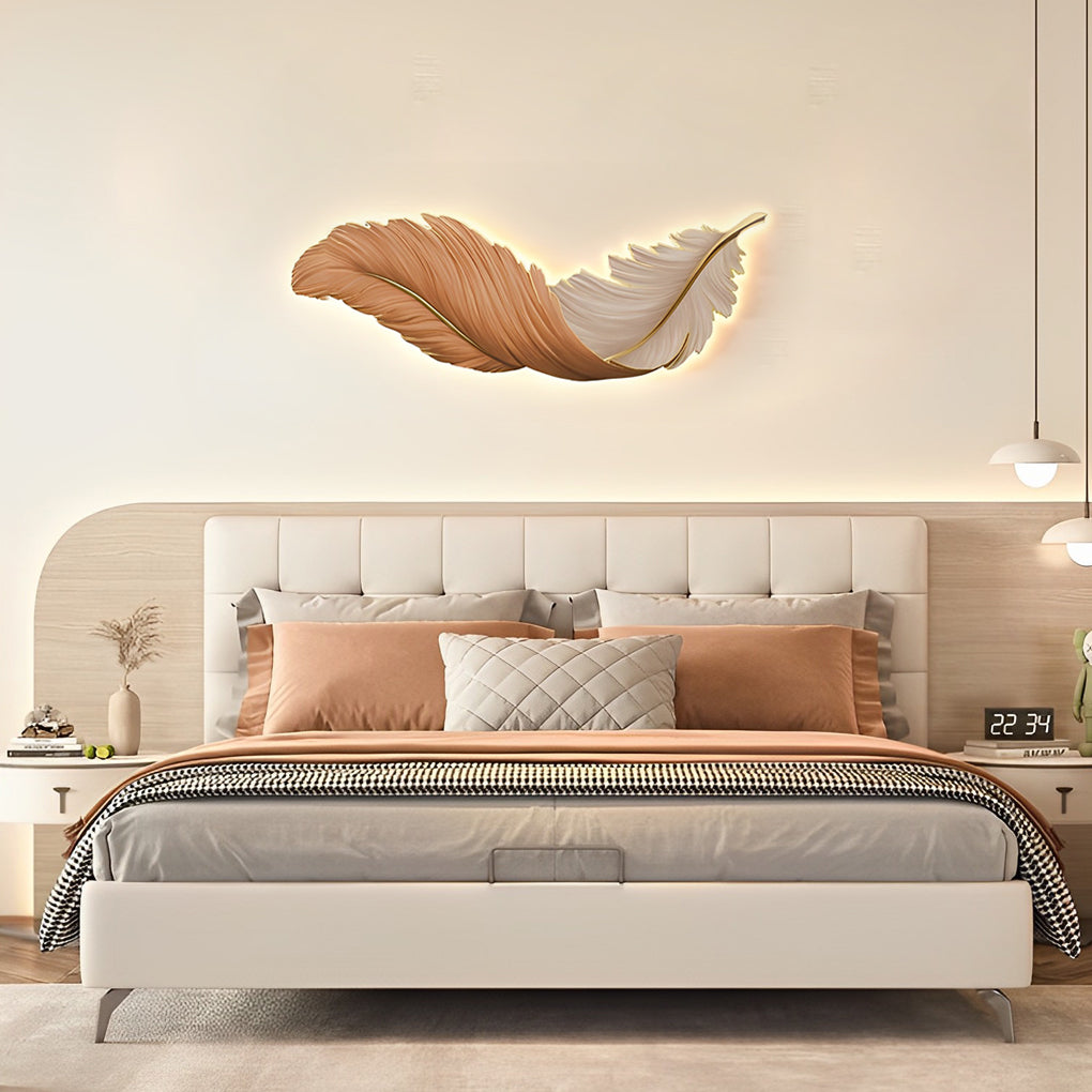 Applique Murale Design | Plumes, LED avec Télécommande USB 14