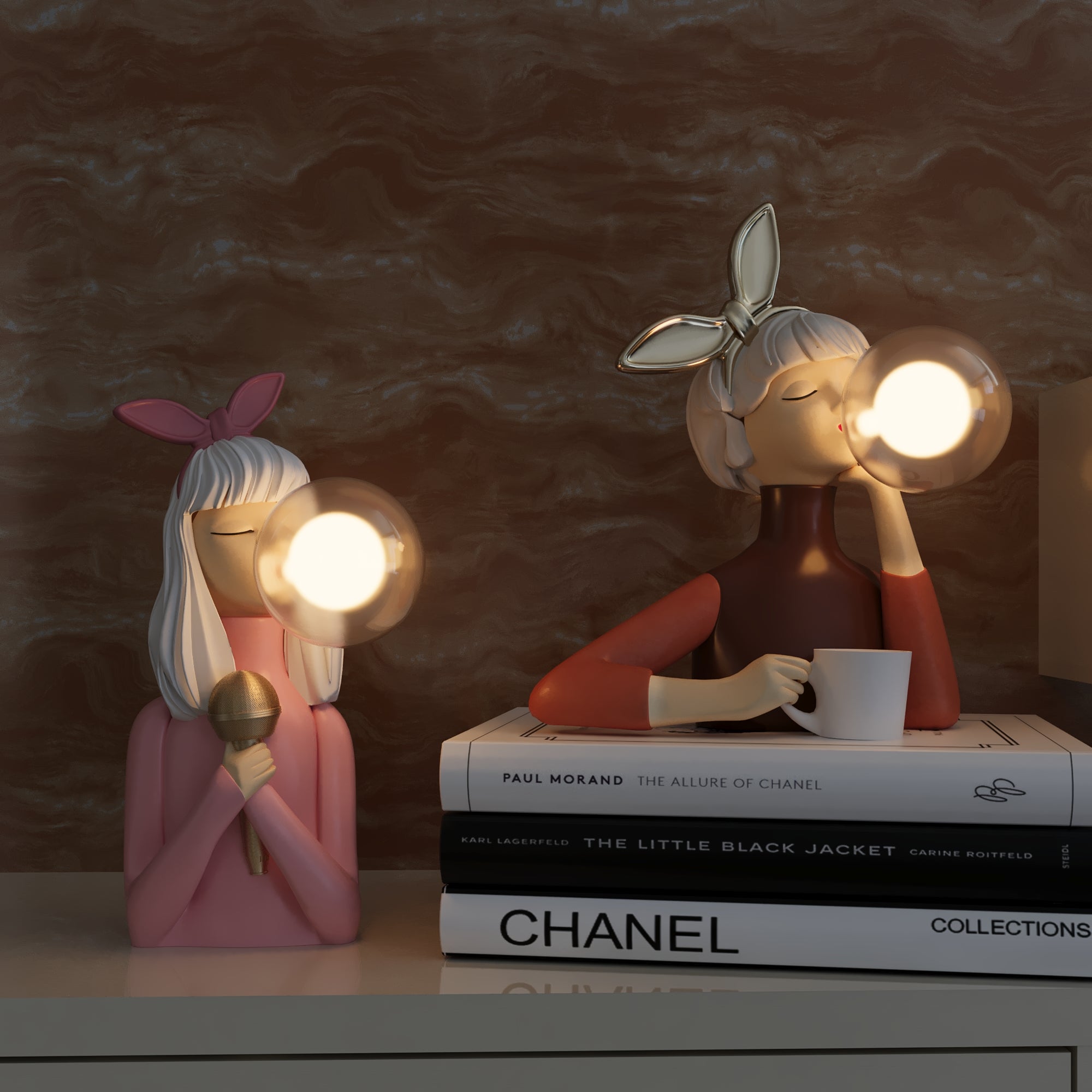 Lampe de Table Artisanale Blanche au Style Moderne pour Salon