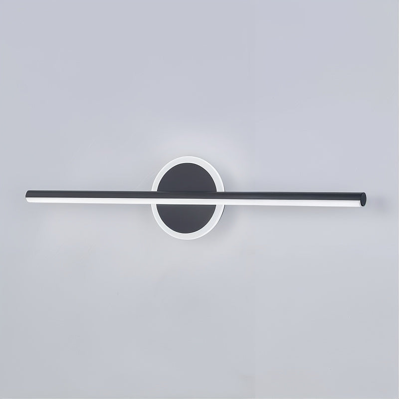 Applique Murale LED Élégante en Noir/Or GleamNova