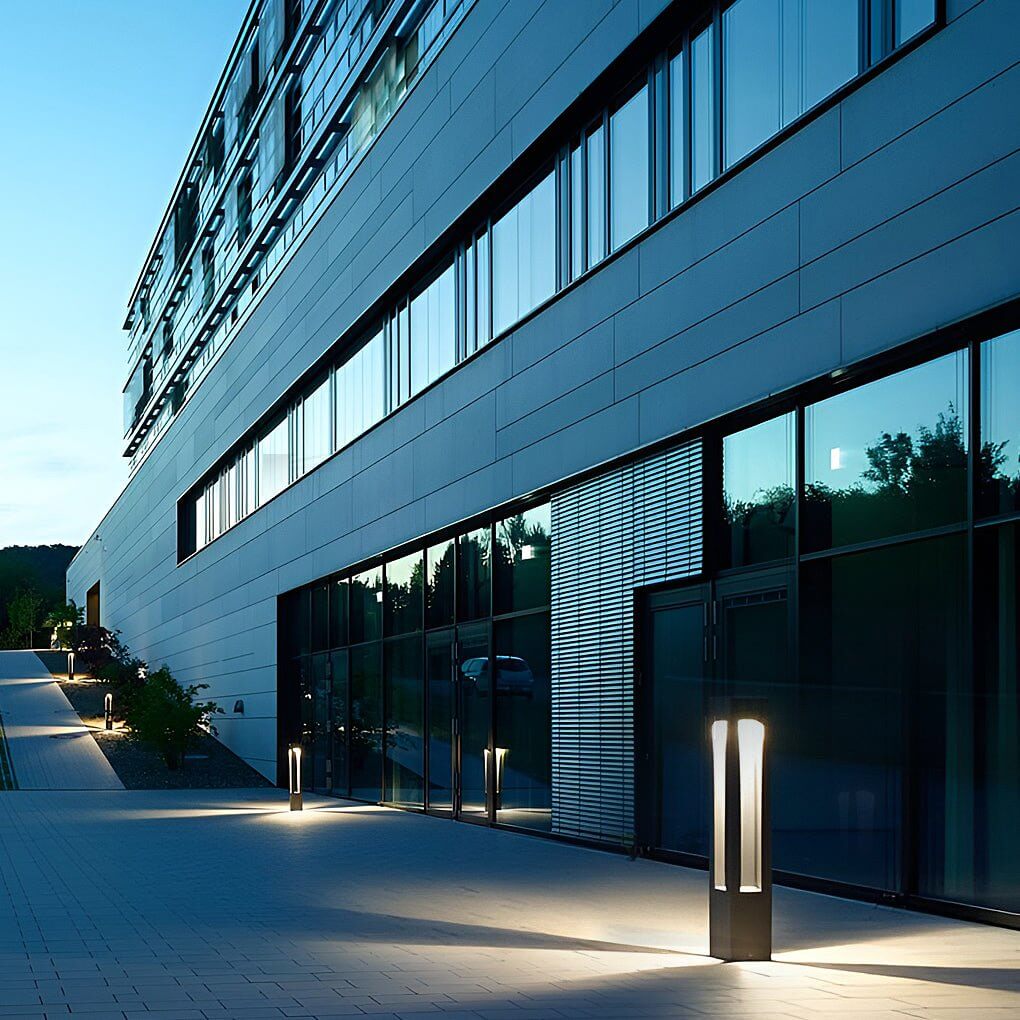 Borne lumineuse extérieure LED IP54 en aluminium, lumière blanche chaude pour jardin et terrasse 5
