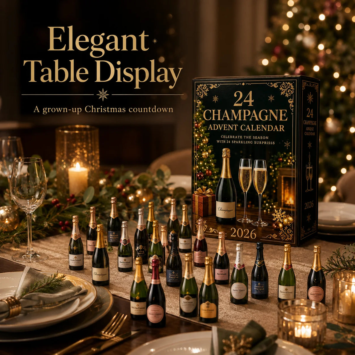 Calendrier de l'Avent Champagne 2026 - 24 Surprises Festives Élégantes 7