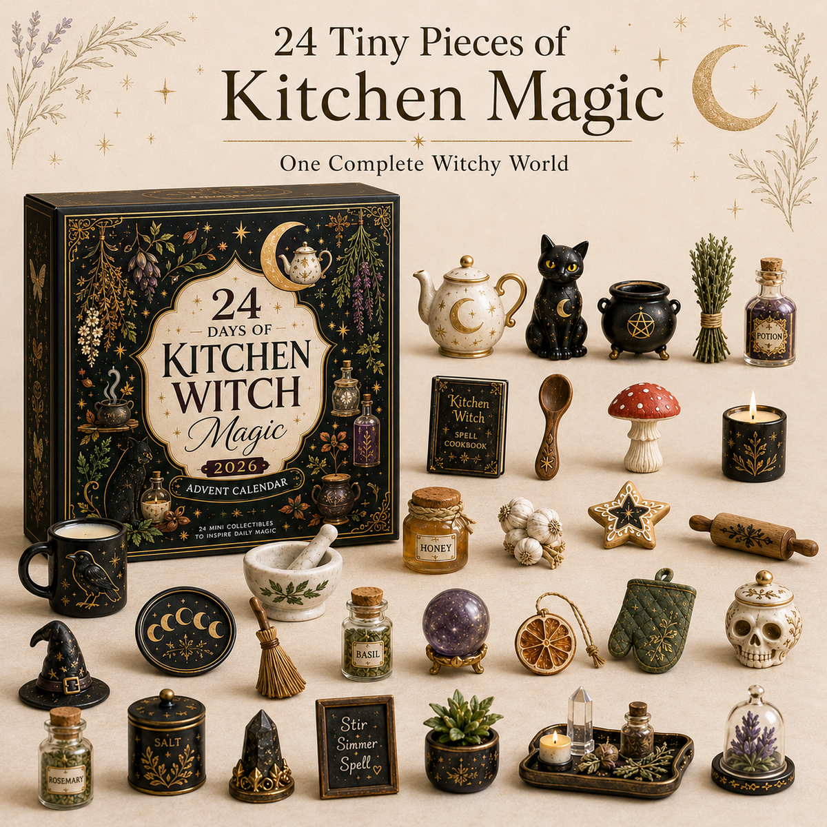 Calendrier de l'Avent Original 24 Jours - Magie Sorcière en Cuisine avec Herbes Artisanales 2