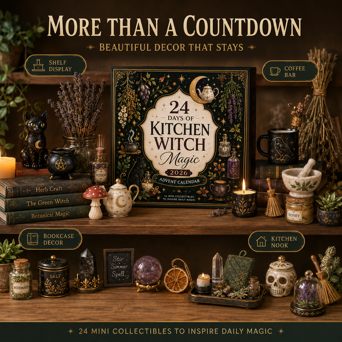 Calendrier de l'Avent Original 24 Jours - Magie Sorcière en Cuisine avec Herbes Artisanales 7