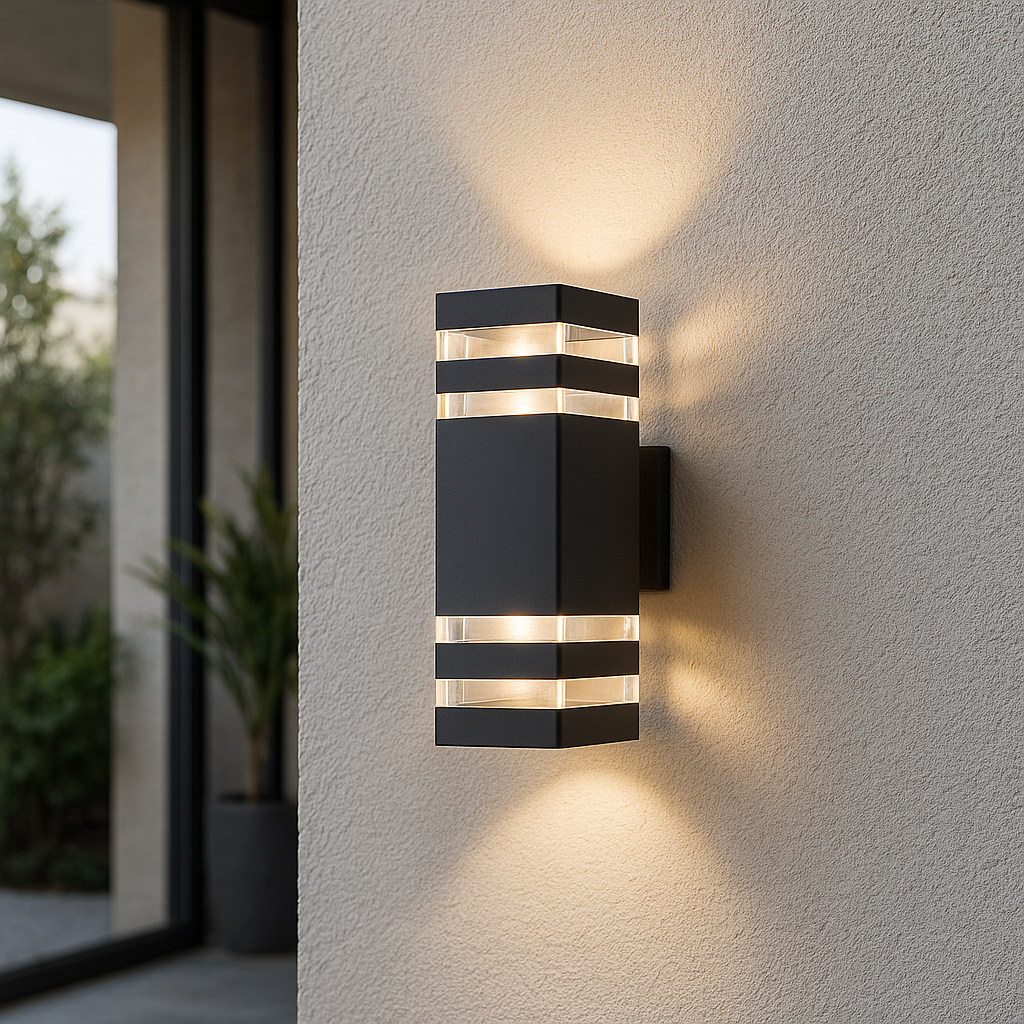 LED extérieure lumière chaude design moderne aluminium étanche pour jardin et terrasse