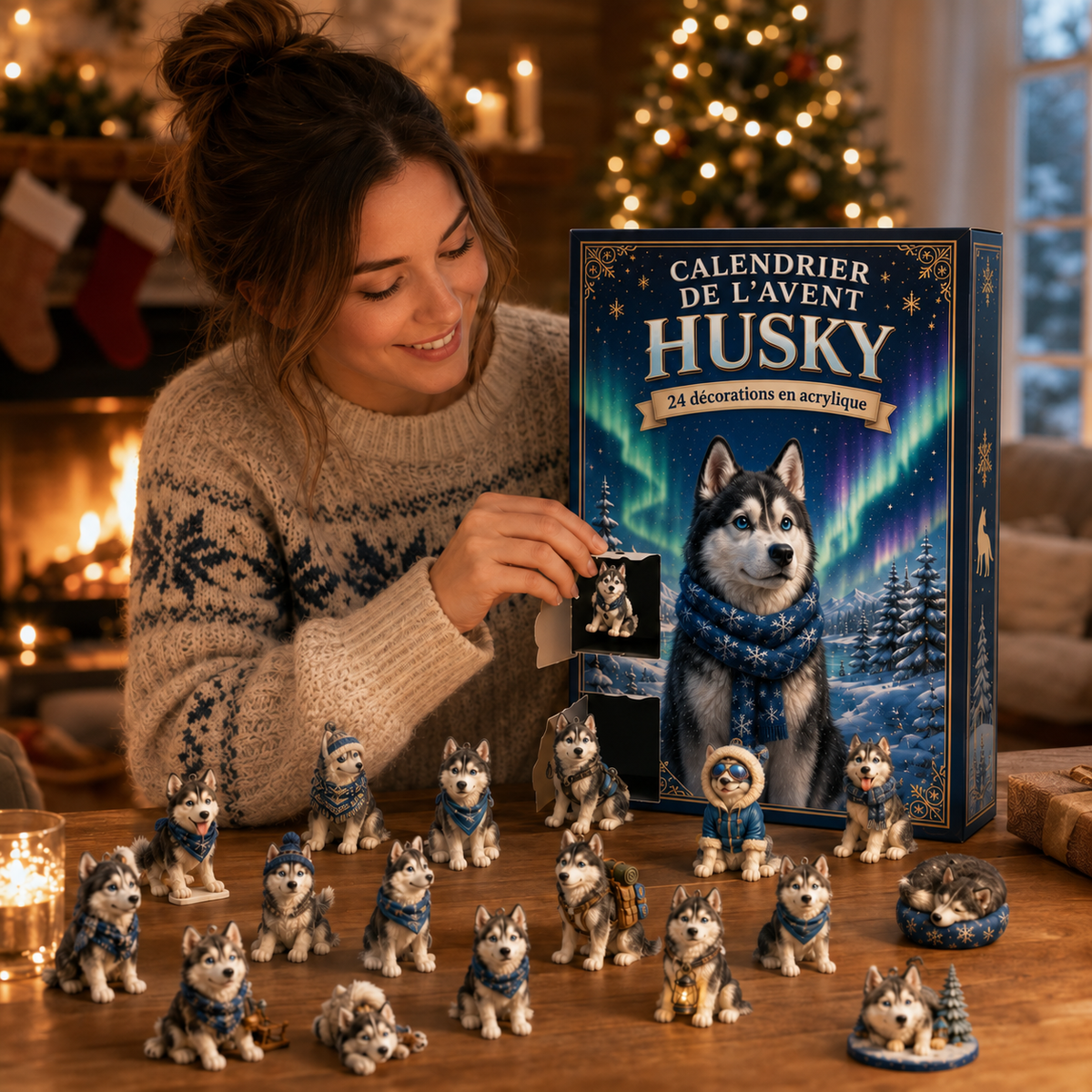 Calendrier de l'Avent Husky 2026 – Compte à Rebours Festif avec 24 Compartiments
