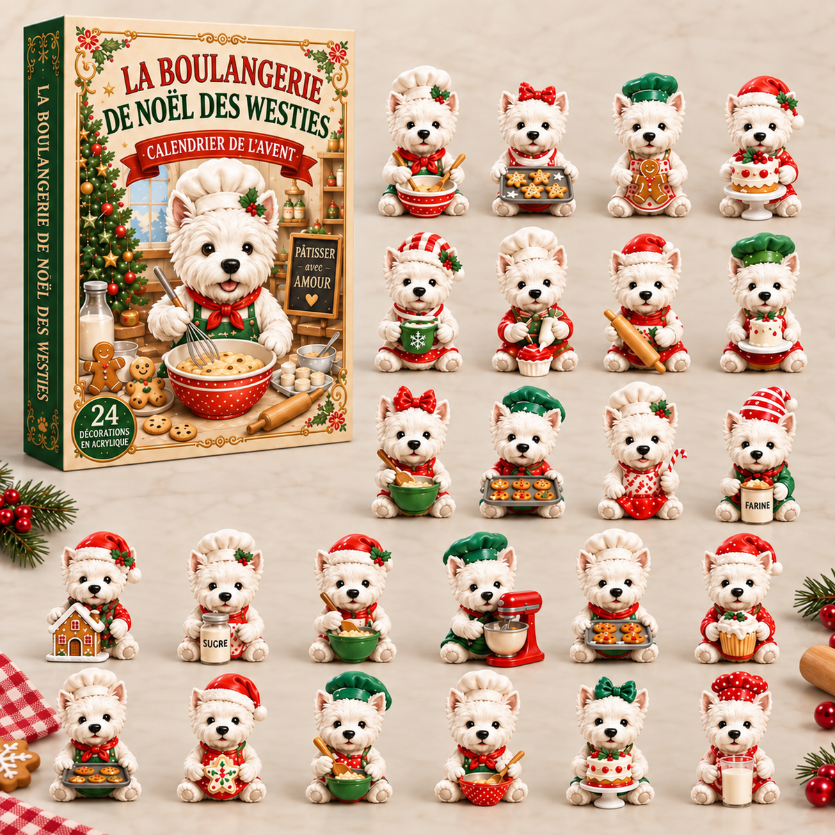 Calendrier de l’Avent Boulangerie de Noël 2026 – 24 Surprises pour Animaux