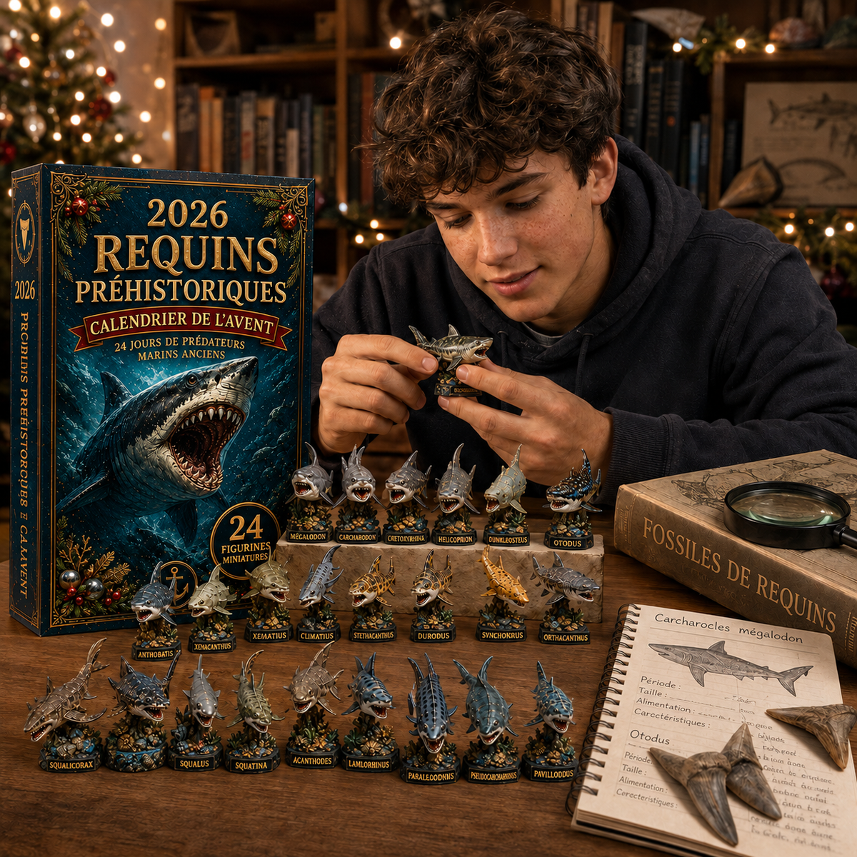 Calendrier de l’Avent Requins Préhistoriques 2026 – 24 Jours de Découvertes Océaniques
