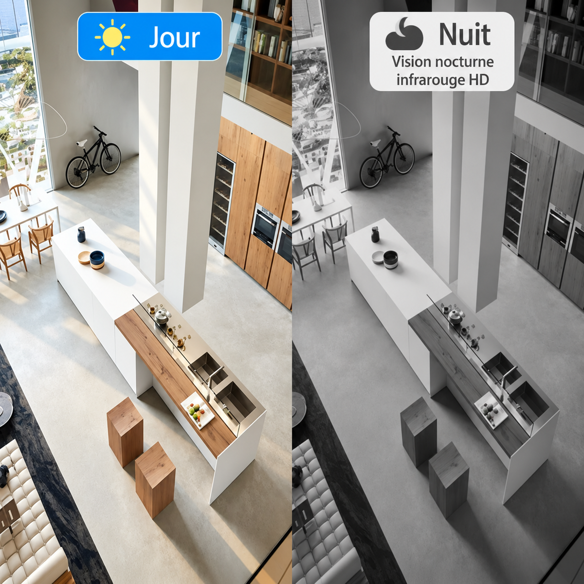 Caméra WiFi sans fil avec audio – 1080P Full HD