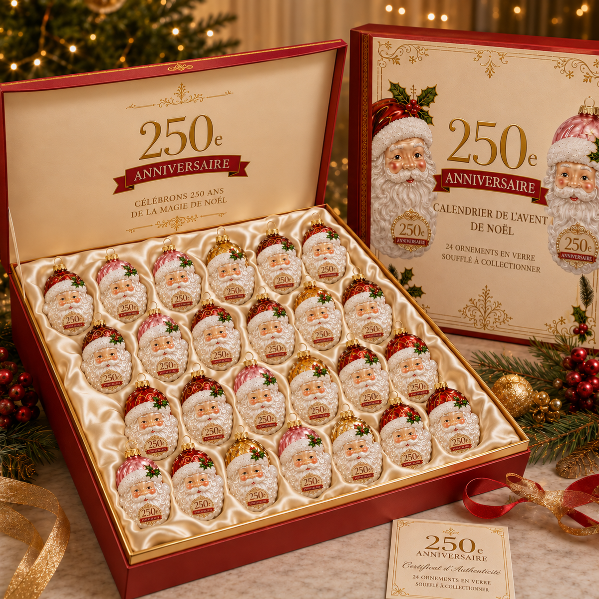 Décoration de Noël 250e Anniversaire – Ornement Commémoratif pour les Fêtes