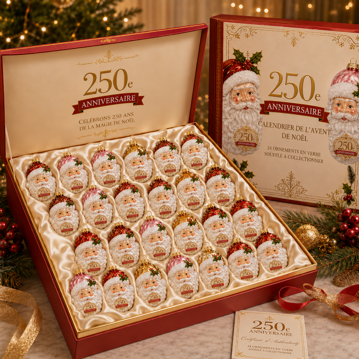 Décoration de Noël 250e Anniversaire – Ornement Commémoratif pour les Fêtes