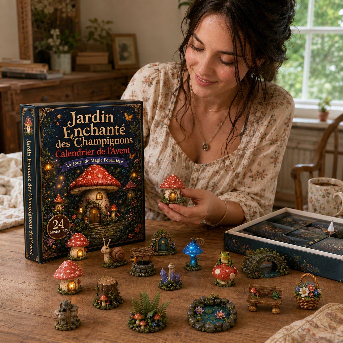 Calendrier de l'Avent « Jardin de Champignons Enchanté » 2026 – 24 Miniatures Surprises