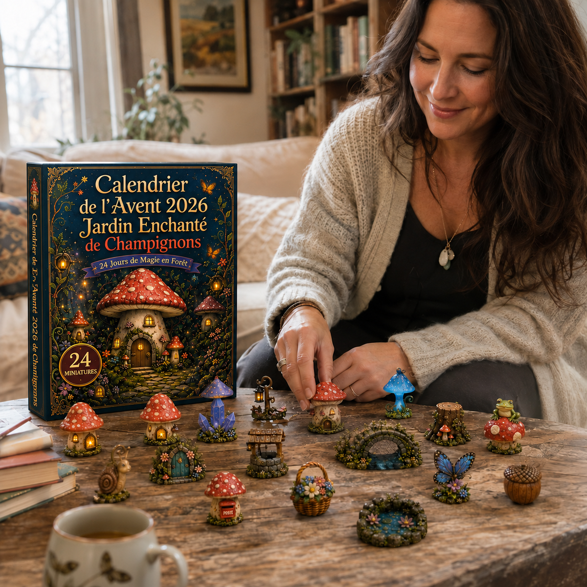 Calendrier de l'Avent « Jardin de Champignons Enchanté » 2026 – 24 Miniatures Surprises