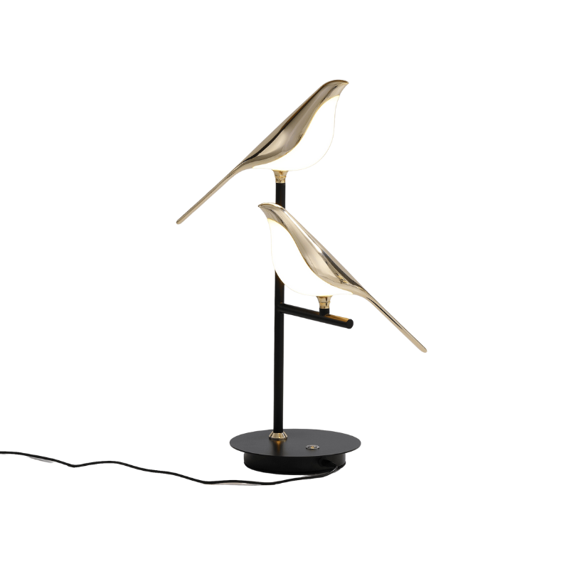 Lunéra – Lampe de Table LED Moderne Dorée pour Salon