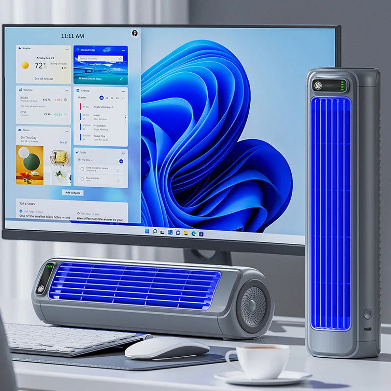 Climatiseur Portable | Design Compact, Ventilation Bleue 0