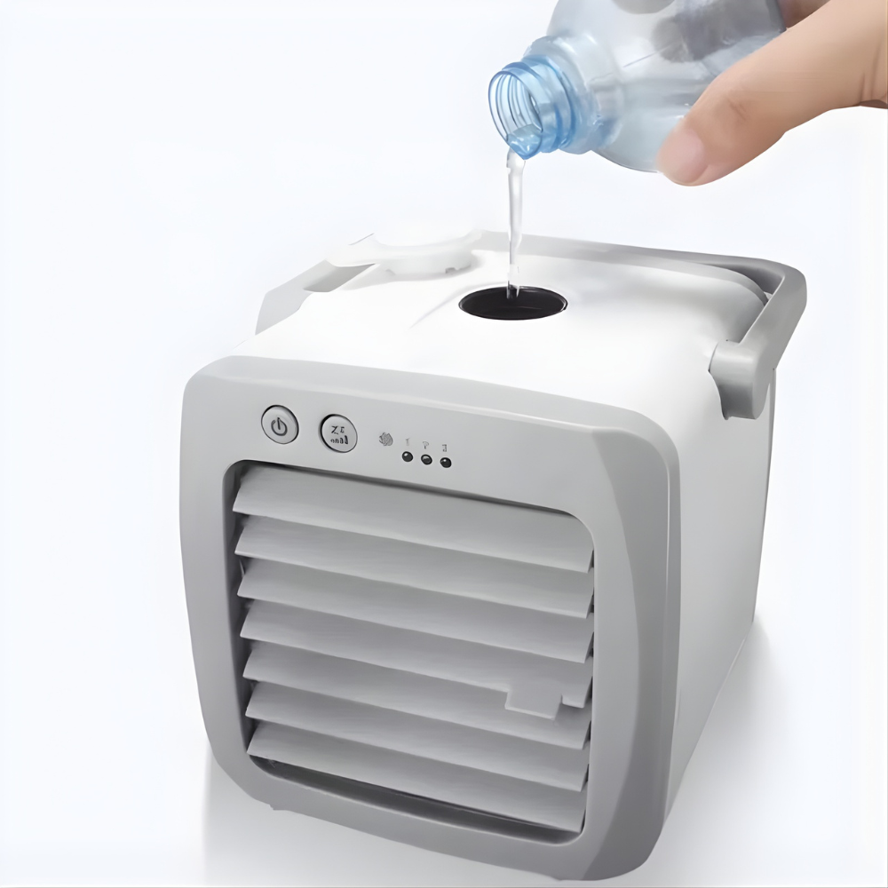 Climatiseur Portable | Mini Climatiseur USB 4-en-1, Ventilateur de Bureau et Humidificateur
