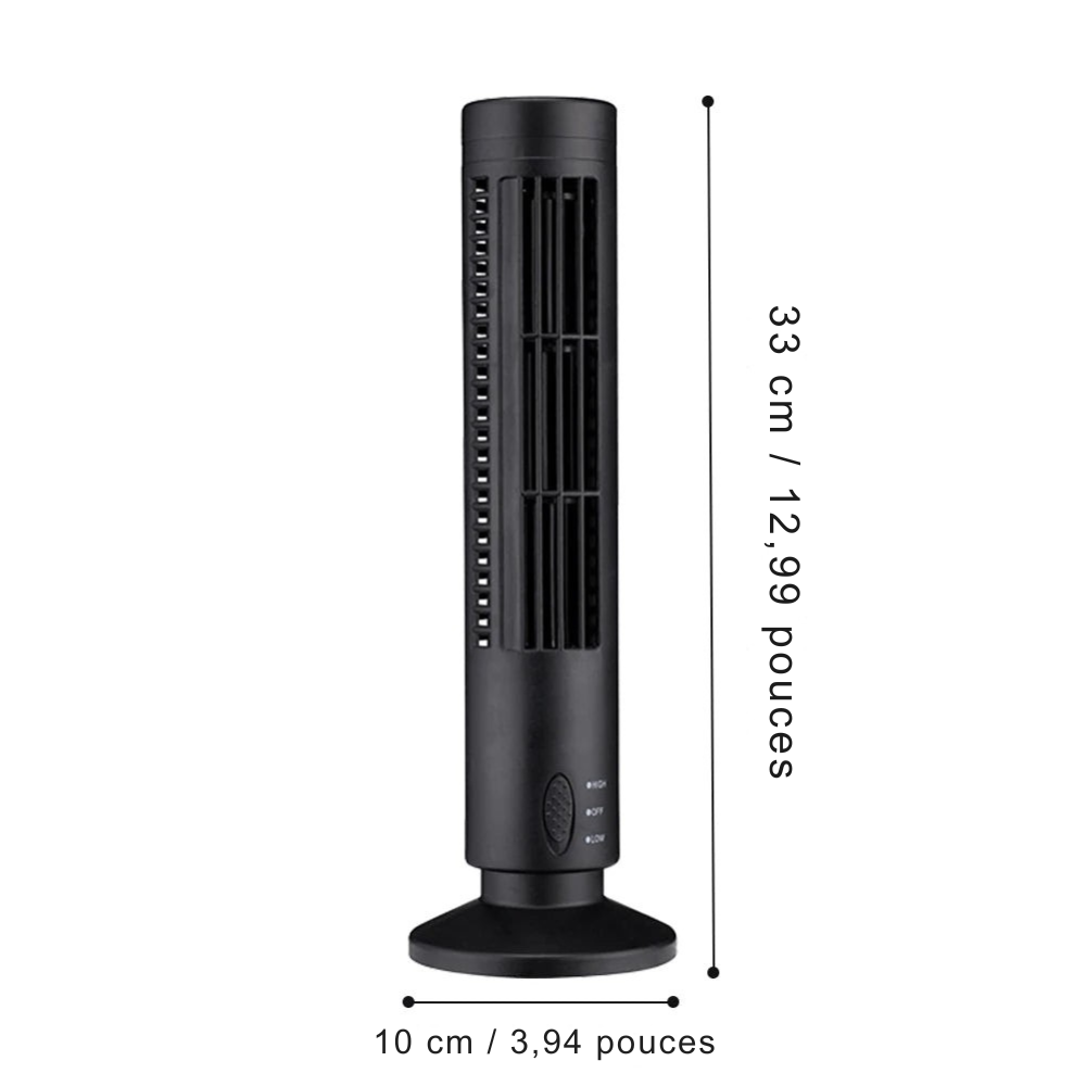 Climatiseur Portable | Ventilateur de Bureau USB Sans Lame, Design Tour Compact