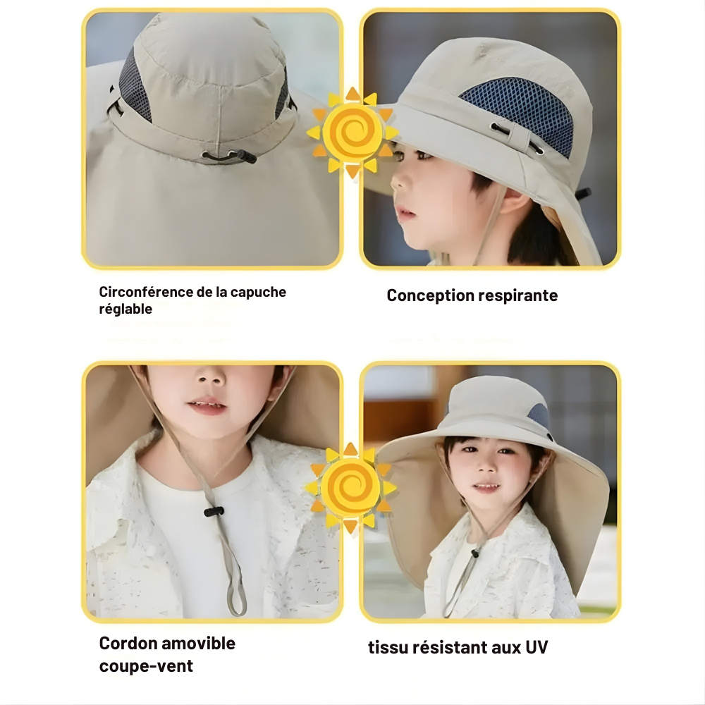 Chapeau avec Ventilateur Solaire | Chapeau Large Bord avec Ventilation Intégrée