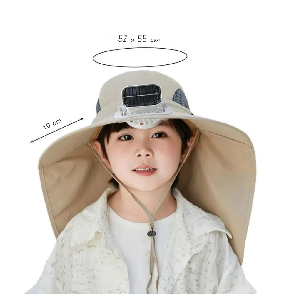 Chapeau avec Ventilateur Solaire | Chapeau Large Bord avec Ventilation Intégrée