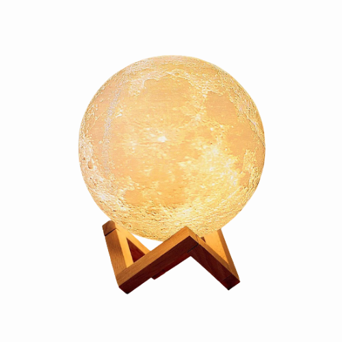 LumiLune – Lampe LED Lune Moderne Blanche pour Intérieur