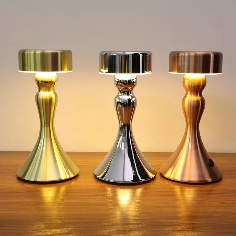 GoldenGlow – Lampe de Table Sans Fil de Luxe avec Fonction de Recharge