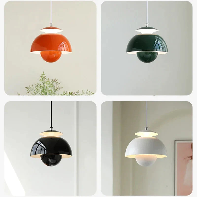 Celestia – Suspension Plafond LED Moderne Finition Blanc Salon