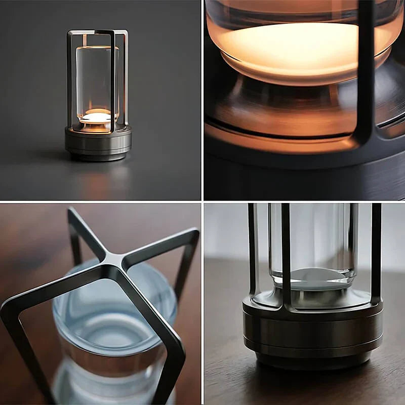 LumiCrysta – Lampe de table LED dimmable cristal poli, blanc, salon