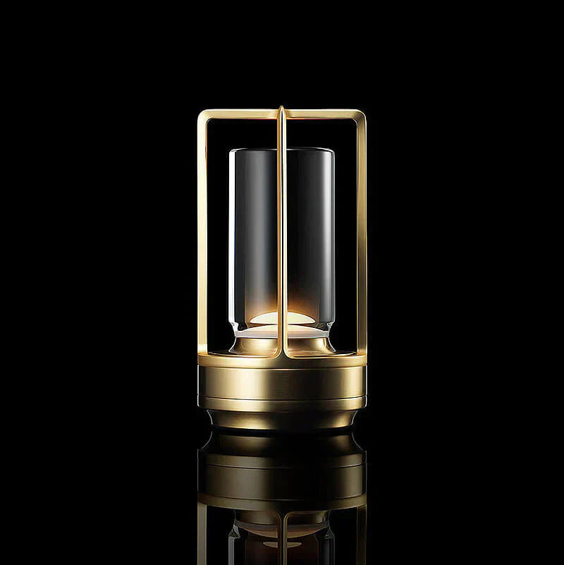 LumiCrysta – Lampe de table LED dimmable cristal poli, blanc, salon