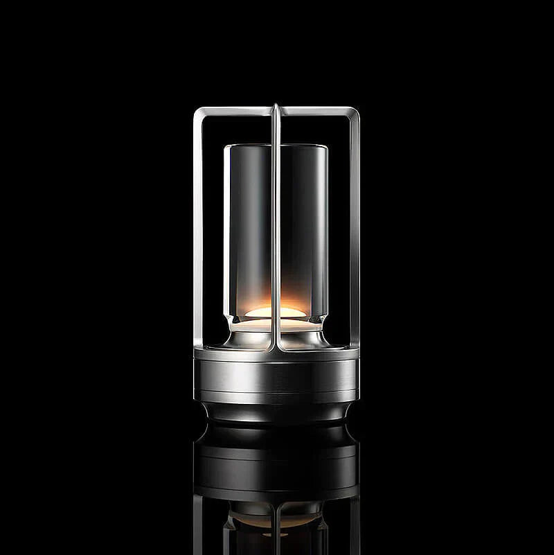 LumiCrysta – Lampe de table LED dimmable cristal poli, blanc, salon