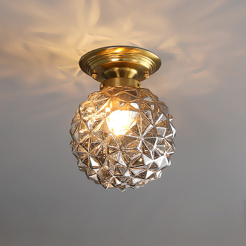 LumiSphere – Plafonnier Moderne en Verre Fumé/Clair pour Hall