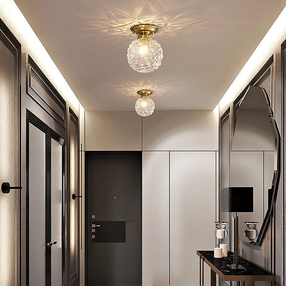 LumiSphere – Plafonnier Moderne en Verre Fumé/Clair pour Hall