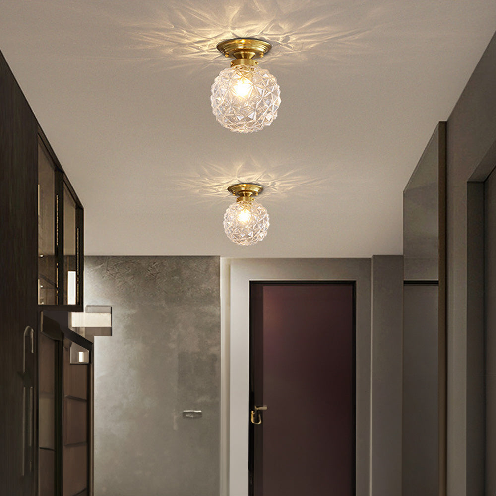 LumiSphere – Plafonnier Moderne en Verre Fumé/Clair pour Hall
