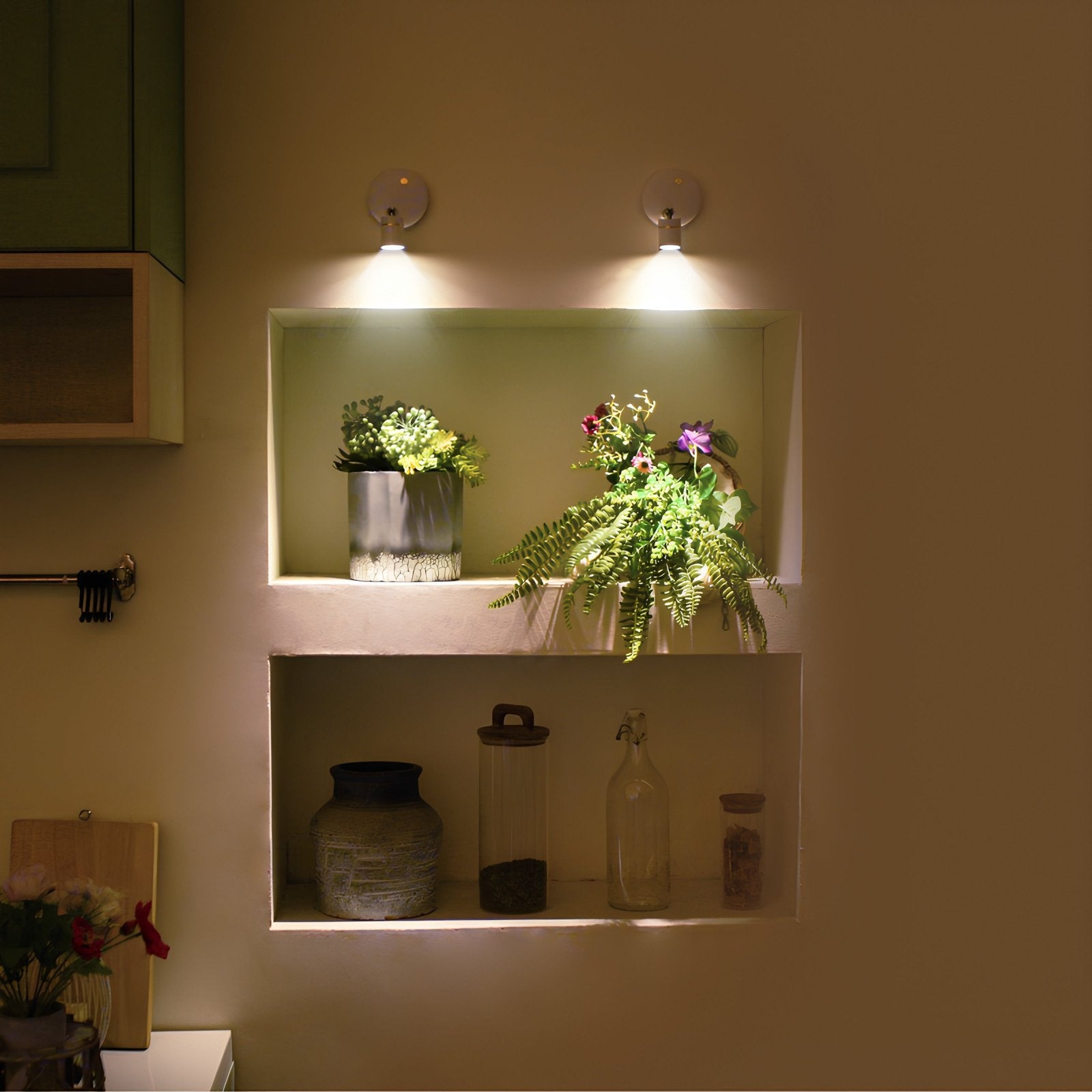 Applique Murale EasyStick LED Adhésive Noire pour Salon