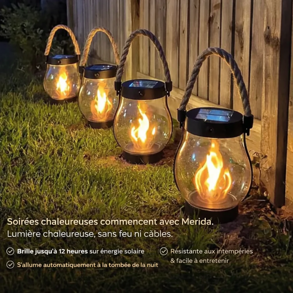 Nordlicht lanterne solaire LED moderne résistante aux intempéries noire jardin