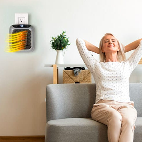 Chauffage céramique compact avec thermostat et minuterie