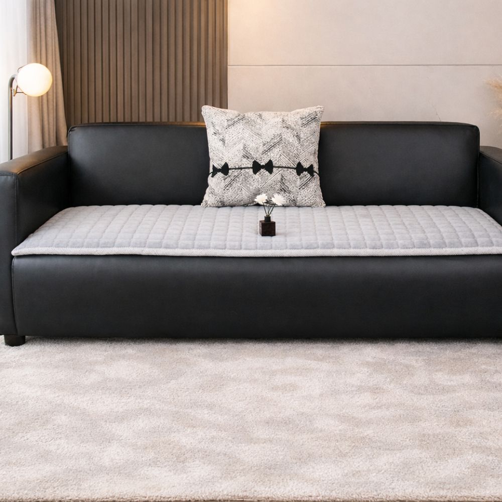 Housse de canapé | Matelassée, Texture en Peluche Douce 2