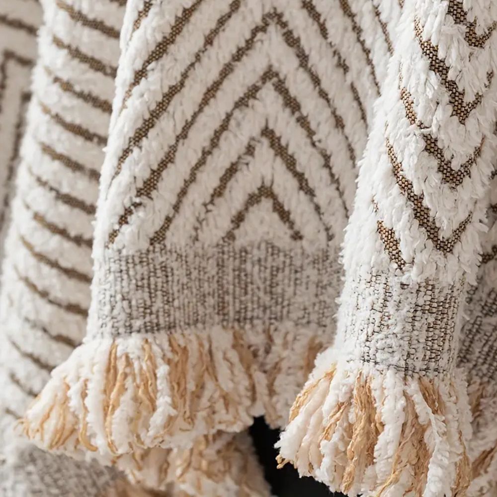 Housse de canapé | Motif chevrons, rayures ajustée 5