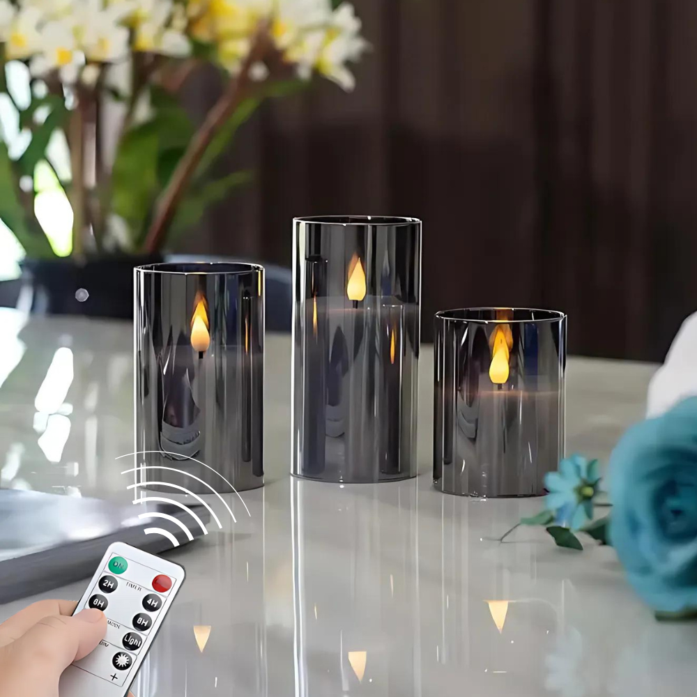 Bougies LED modernes avec télécommande
