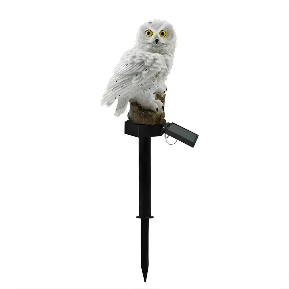 Lampe Solaire Jardin | Design Hibou Réaliste, Résistance aux Intempéries 5