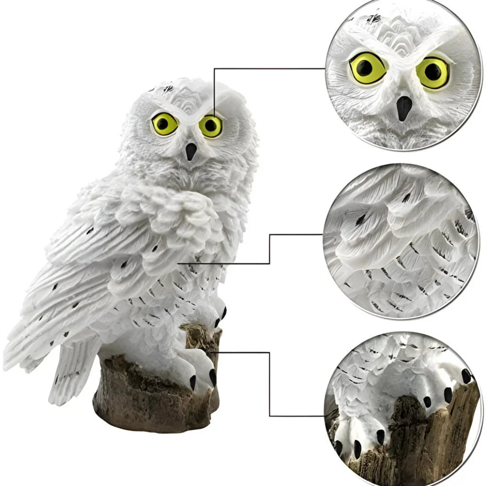 Lampe Solaire Jardin | Design Hibou Réaliste, Résistance aux Intempéries 6